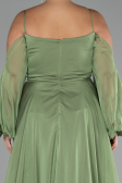 Verlobungskleid In Übergröße Lang Chiffon Khaki ABU4167