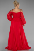 Verlobungskleid In Übergröße Lang Chiffon Rot ABU4167