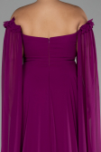 Violett Kleider İn Großen Größen Chiffon Lang ABU3464