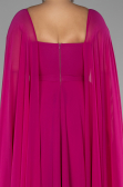 Kleider in Großen Größen Lang Chiffon Fuchsie ABU4161