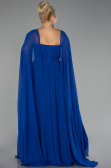 Kleider in Großen Größen Lang Chiffon Sächsischblau ABU4161