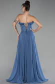Abschlusskleid Lang Chiffon Indigo ABU4214