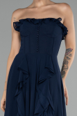 Abschlusskleid Lang Chiffon Marineblau ABU4214