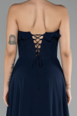 Abschlusskleid Lang Chiffon Marineblau ABU4214