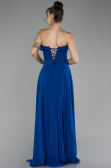 Abschlusskleid Lang Chiffon Sächsischblau ABU4214
