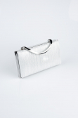 Kästchen-Tasche Laserschnitt Silber V258