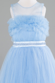 Abendkleid für Kinder Lang Blau ABU4221