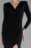 Abendkleid Lang Schwarz ABU3542