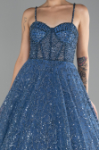 Indigo Abendkleid Lang ABU3839