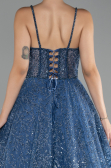 Indigo Abendkleid Lang ABU3839