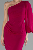 Fuchsie Abendkleid Chiffon Lang ABU3677