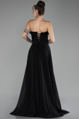 Abschlusskleid Lang Chiffon Schwarz ABU4214
