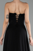 Abschlusskleid Lang Chiffon Schwarz ABU4214