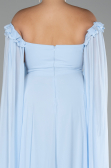 Eisblau Kleider İn Großen Größen Chiffon Lang ABU3464