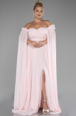 Puder Kleider İn Großen Größen Chiffon Lang ABU3464