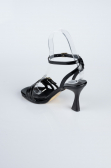 Party-Schuhe Lackleder Schwarz ABR1115