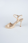 Party-Schuhe Lang Lackleder Hautfarben ABU4235