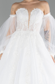 Hochzeitskleider Lang Weiß ABU4236