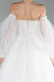 Hochzeitskleider Lang Weiß ABU4236