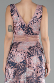 Abendkleid Lang Guipure Spitze Puder ABU4244