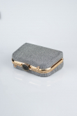 Abendtasche Glitzernd Platin KC128