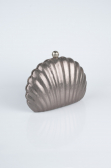 Abendtasche Wildleder Platin KC180