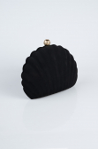 Abendtasche Wildleder Schwarz KC180