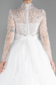 Hochzeitskleider Lang Satin Weiß ABU4249