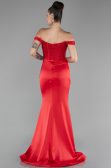 Abendkleid Lang Satin Rot ABU4264