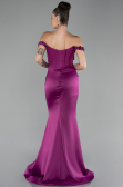Abendkleid Lang Satin Pflaume ABU4264