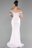 Abendkleid Lang Satin Puder ABU4264
