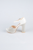 Party-Schuhe Steinbesetzt Weiß MJ2228