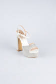 Party-Schuhe Steinbesetzt Weiß MJ4229