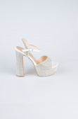 Party-Schuhe Steinbesetzt Weiß MJ4229
