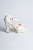 Party-Schuhe Steinbesetzt Weiß MJ2280
