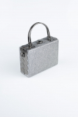 Abendtasche Glitzernd Platin KC161