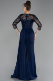 Abendkleid Lang Chiffon Marineblau ABU4293