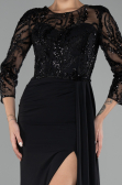 Abendkleid Lang Chiffon Schwarz ABU4293