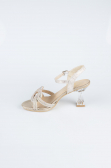 Party-Schuhe Steinbesetzt Gold MJ4104