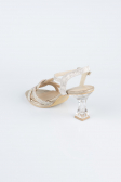 Party-Schuhe Steinbesetzt Gold MJ4104