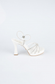 Party-Schuhe Steinbesetzt Weiß MJ4105