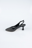 Party-Schuhe Steinbesetzt Schwarz MJ5311