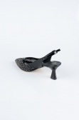 Party-Schuhe Steinbesetzt Schwarz MJ5311