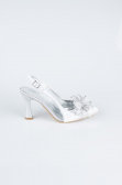 Party-Schuhe Satin Silber MJS4100