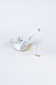 Party-Schuhe Satin Silber MJS4100