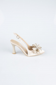Party-Schuhe Satin Hautfarben MJS4100