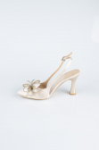 Party-Schuhe Satin Hautfarben MJS4100
