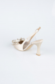 Party-Schuhe Satin Hautfarben MJS4100