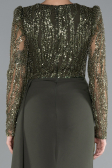 Abendkleid Lang Khaki ABU4310