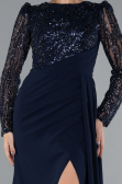 Abendkleid Lang Marineblau ABU4310